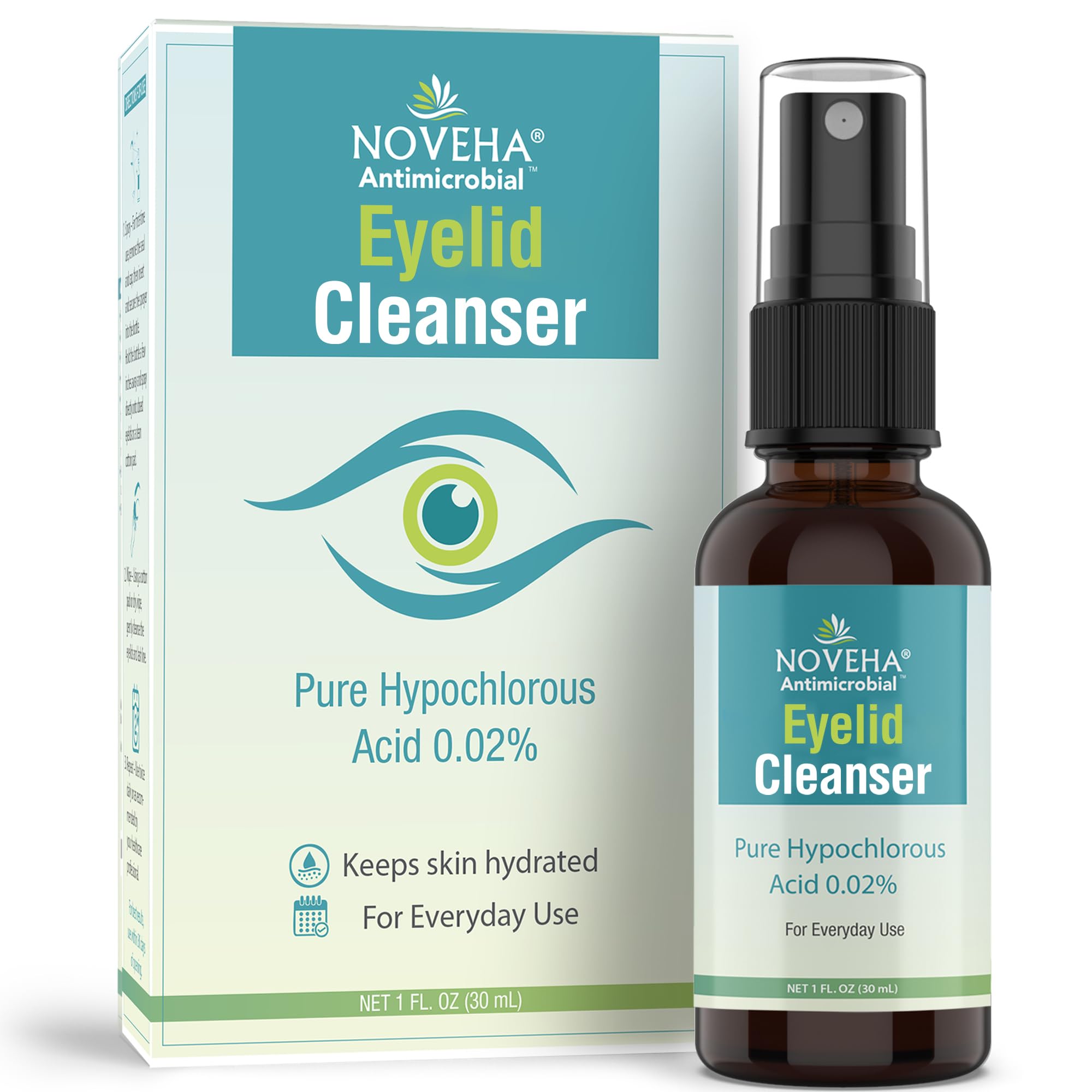 NOVEHA bouteille pulverisateur paupieres: nettoyage rapide et efficace sans rinçage.