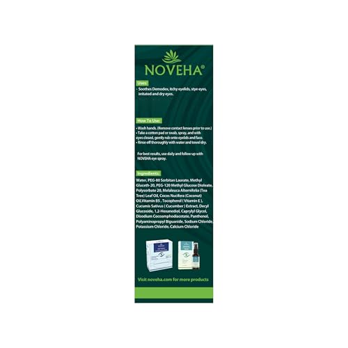 NOVEHA Demodex Eyelid Cleanser Foam – texture mousse légère et rafraîchissante.