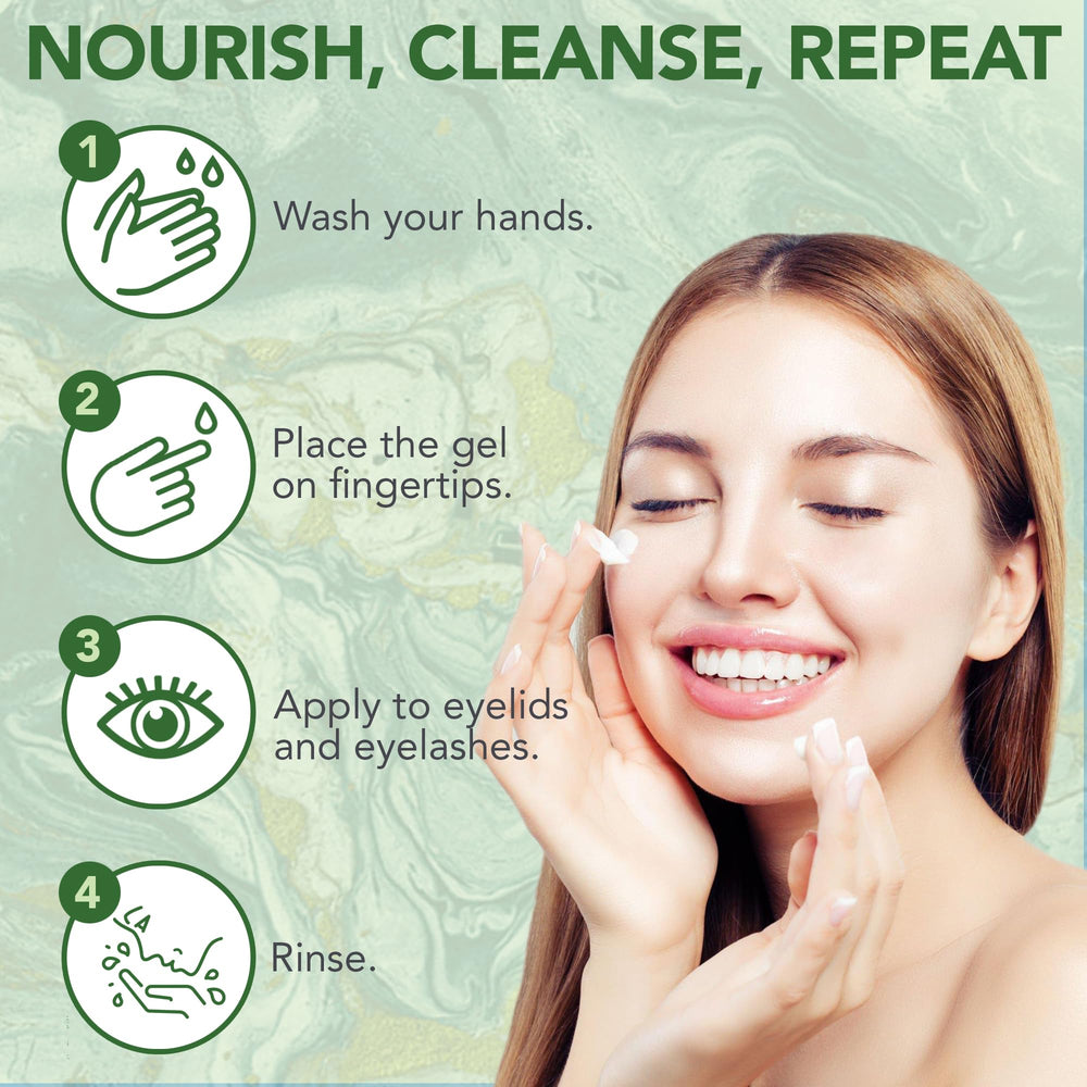NOVEHA Gel nettoyant paupières – extrait Tea Tree pour un nettoyage en douceur.