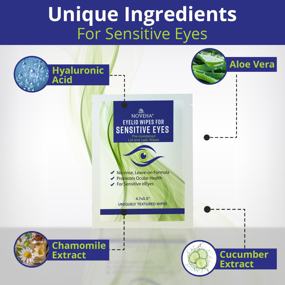 NOVEHA Lingettes paupières nettoyage efficace sans rinçage