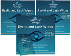 Lingettes paupières préhumidifiées NOVEHA pack 3 pour un nettoyage rapide
