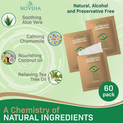 Texture douce des lingettes NOVEHA pour démaquillage délicat