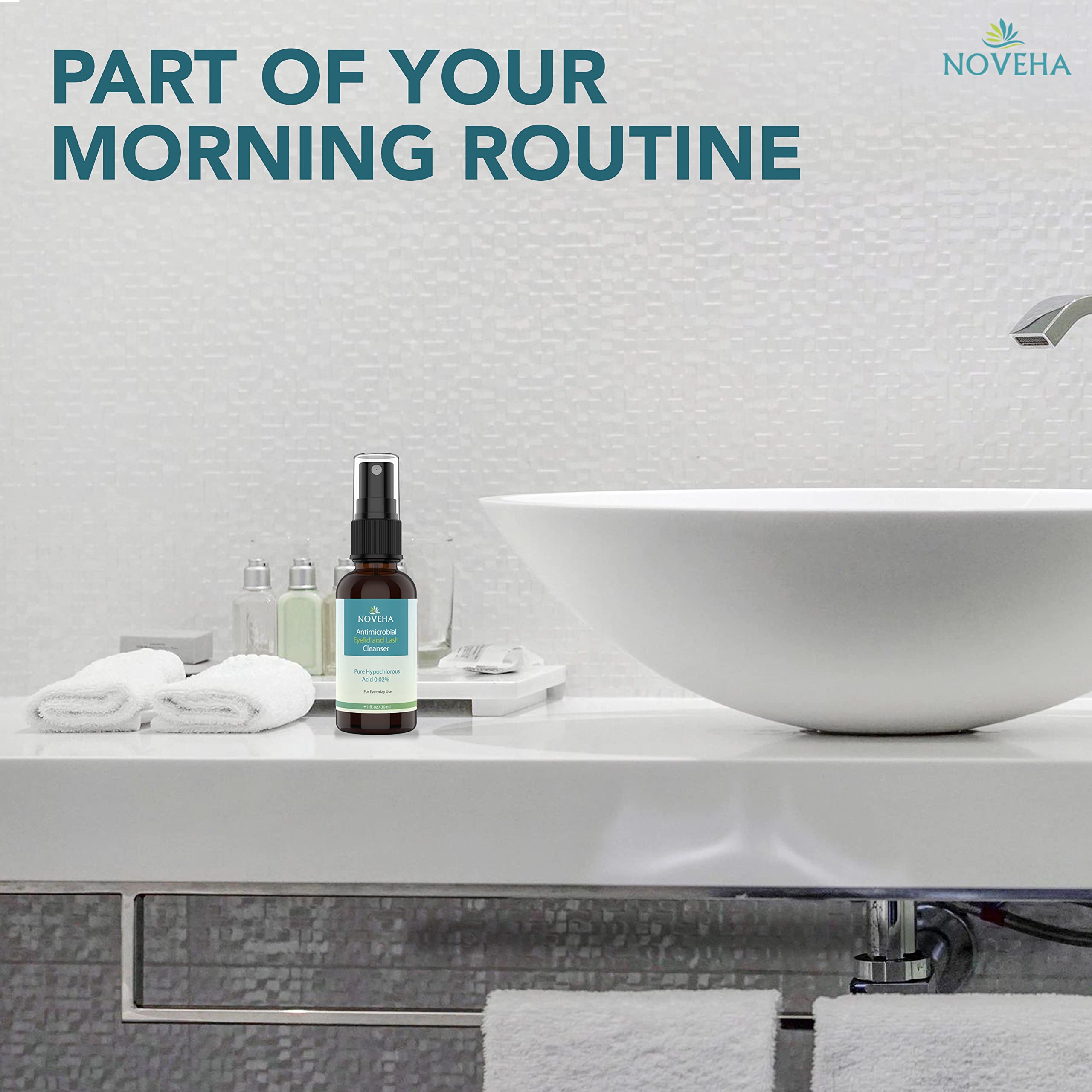 NOVEHA sensibilité peau compatible avec une routine sans alcool.