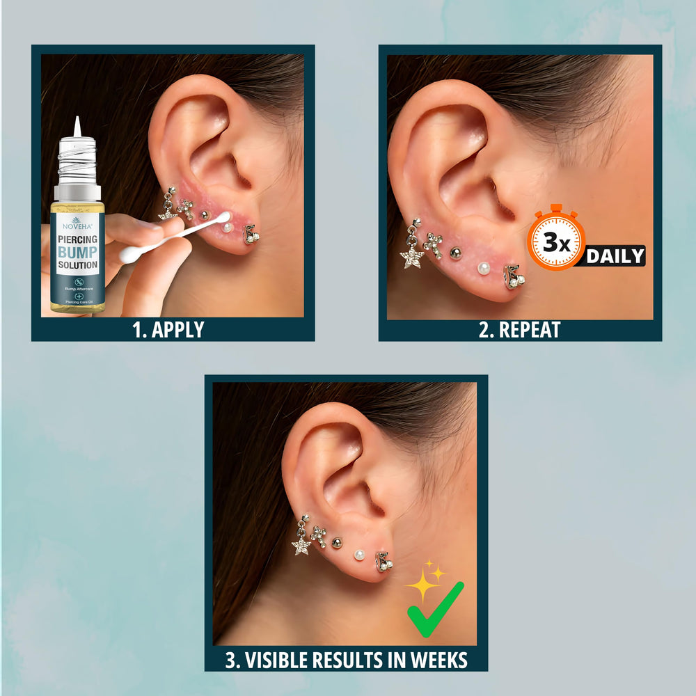 Soin après piercing naturel pour confort quotidien.