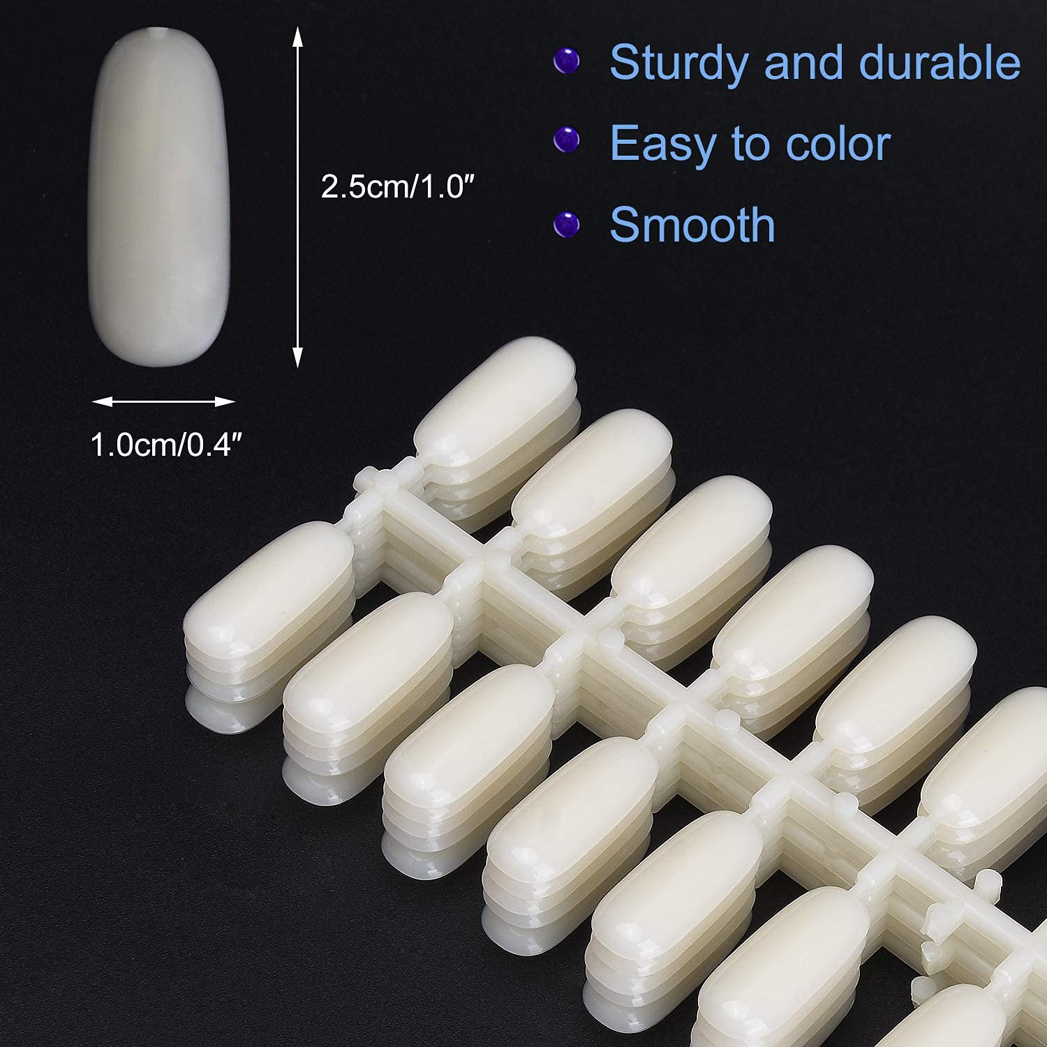Noverlife 600pcs conseils ongles faux plats pratique pour l'organisation des échantillons.