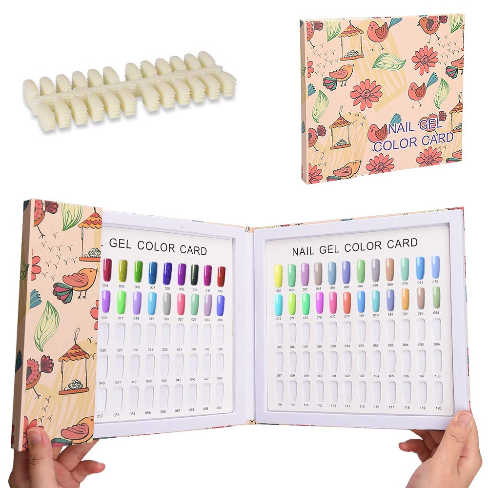 Noverlife carnet échantillons couleurs pour ongles, affichage clair des 120 teintes
