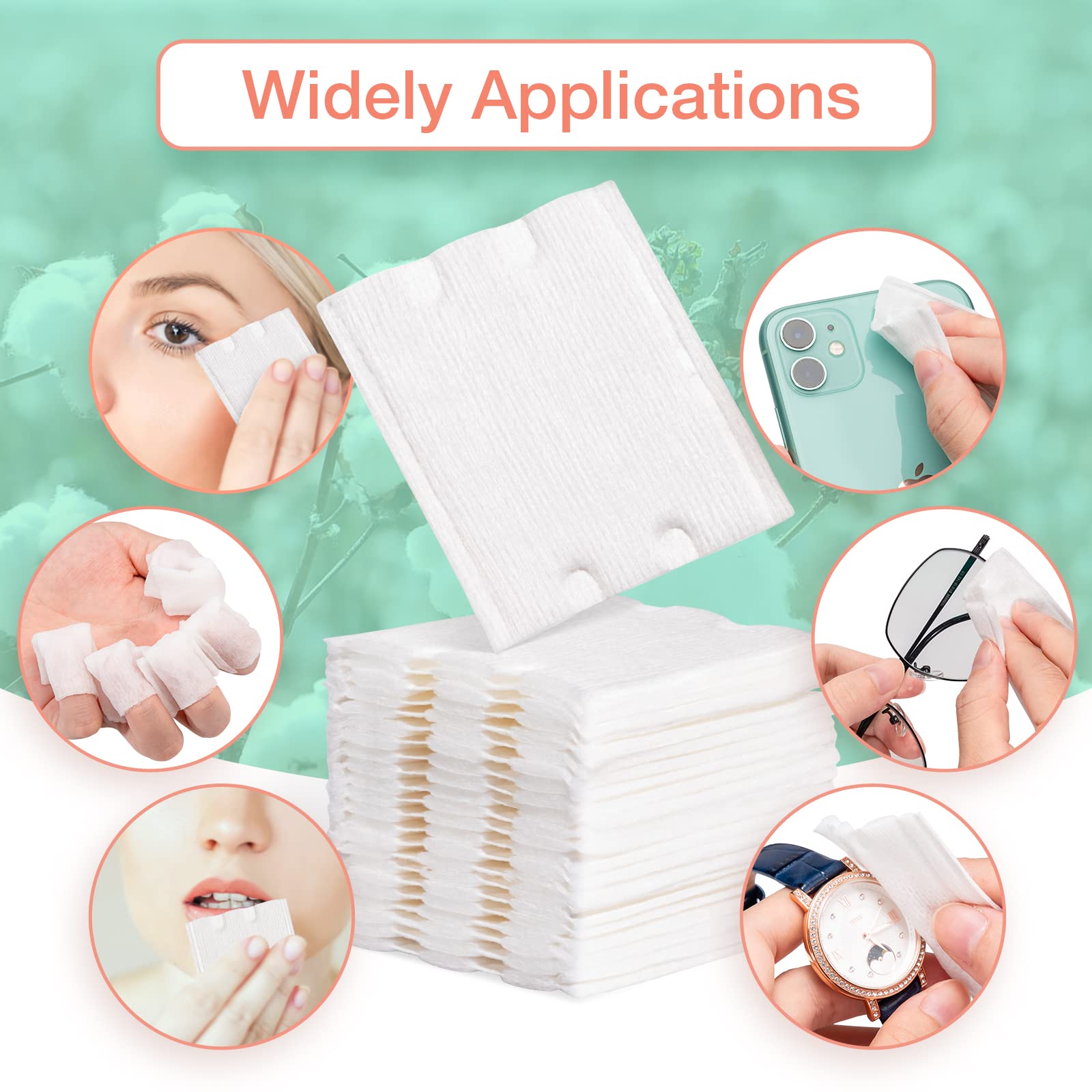 Noverlife carré coton visage exfoliation subtile pour peau lisse.