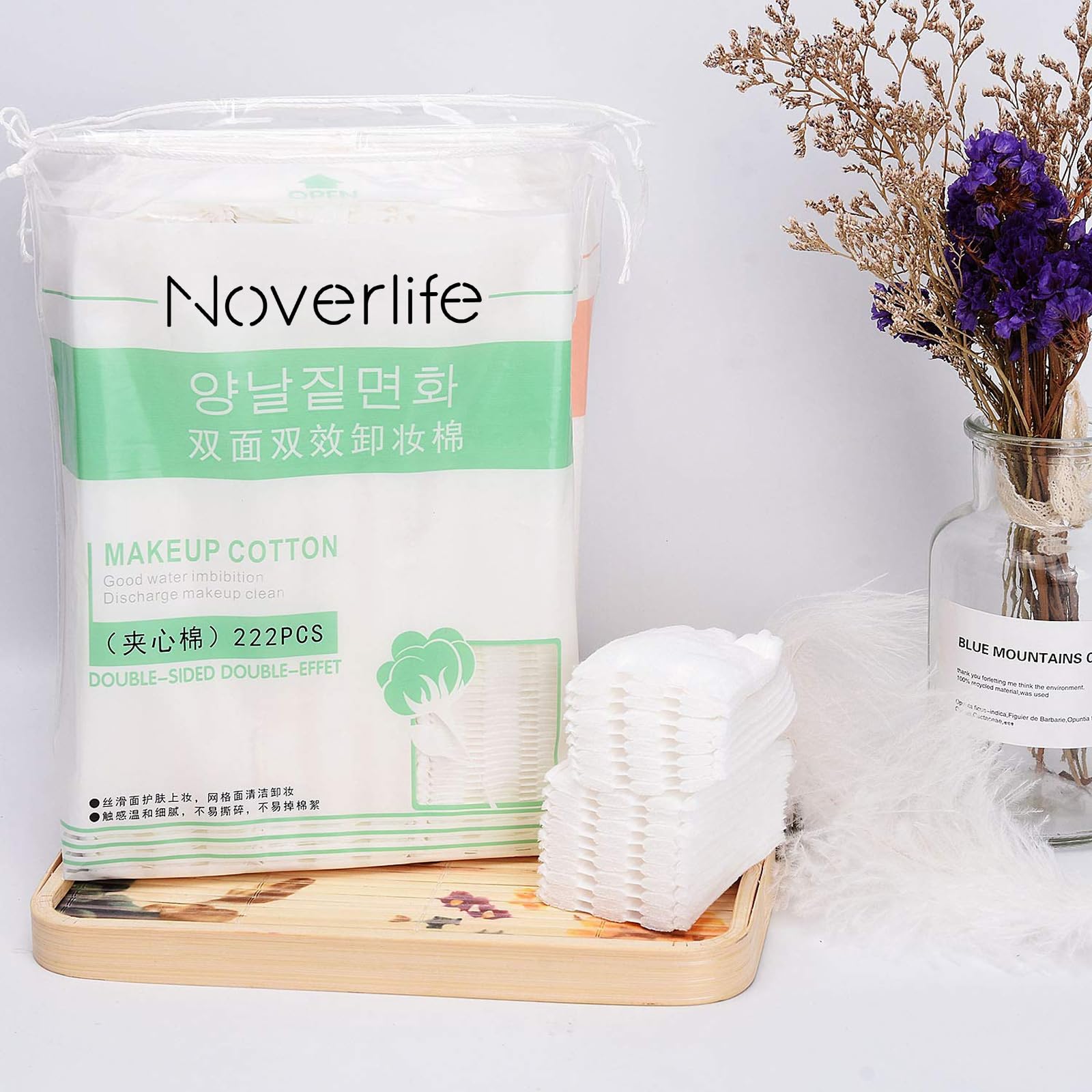 Noverlife coton sans peluche sans résidu sur peau.
