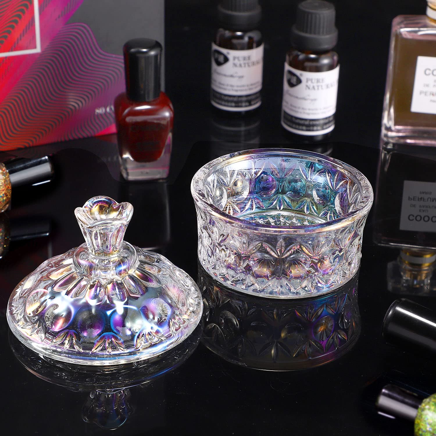 Noverlife bol-dappen-verre base antiderapante design diamant, stabilité garantie.