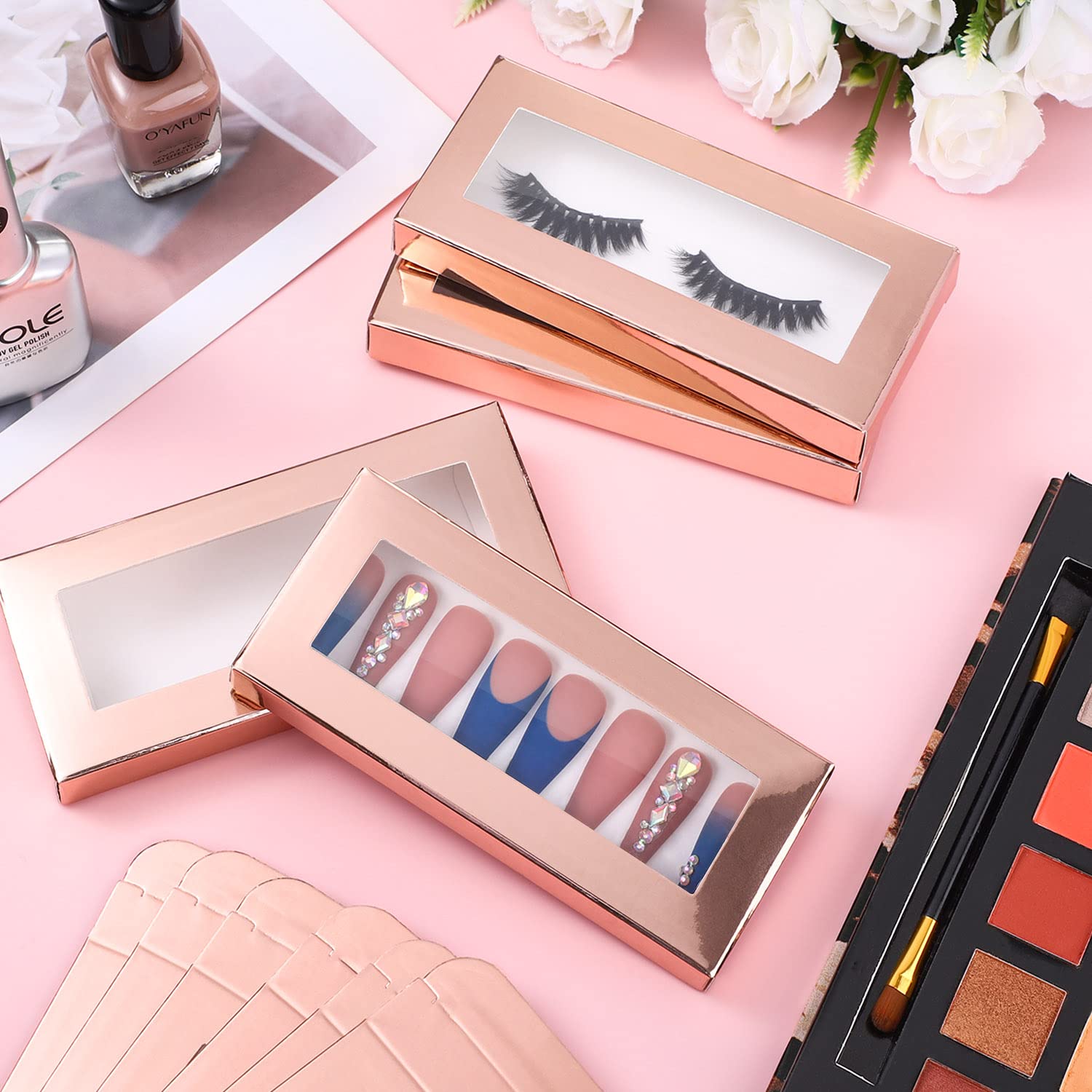 Design chic rose doré évoquant une présentation premium