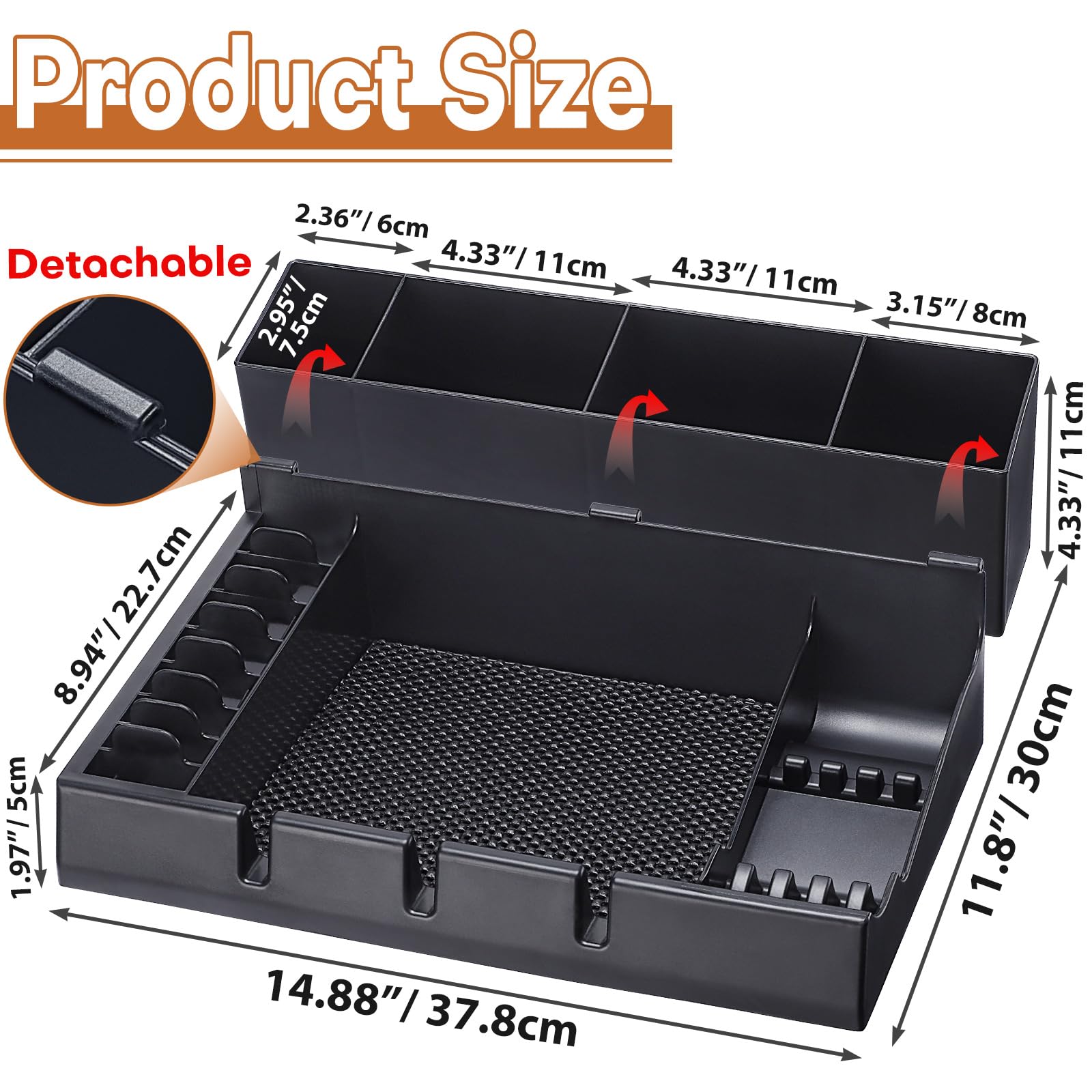 Noverlife organisateur barbier emplacements pour gardes et outils