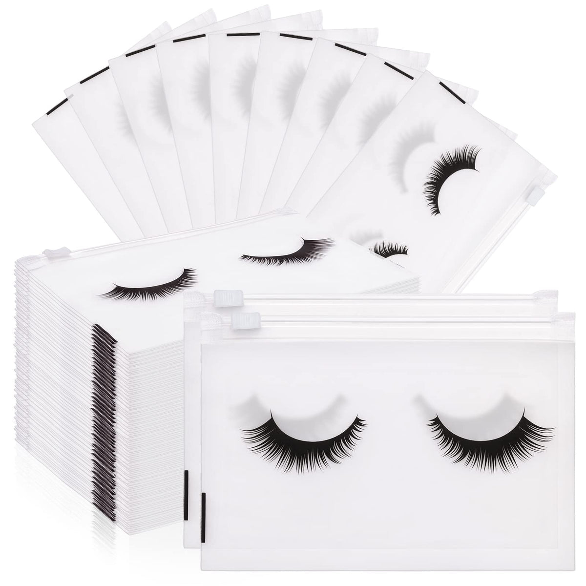 Noverlife sac maquillage avec motif cils imprimé pour ranger vos produits beauté