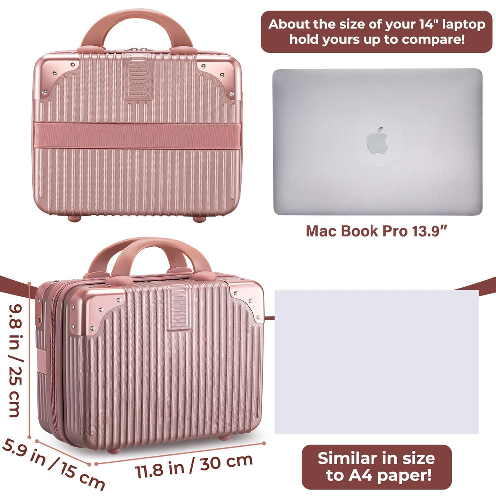 Noverlife Trousse maquillage dur Rose Or Interieur: organisation claire pour cosmetics et accessoires