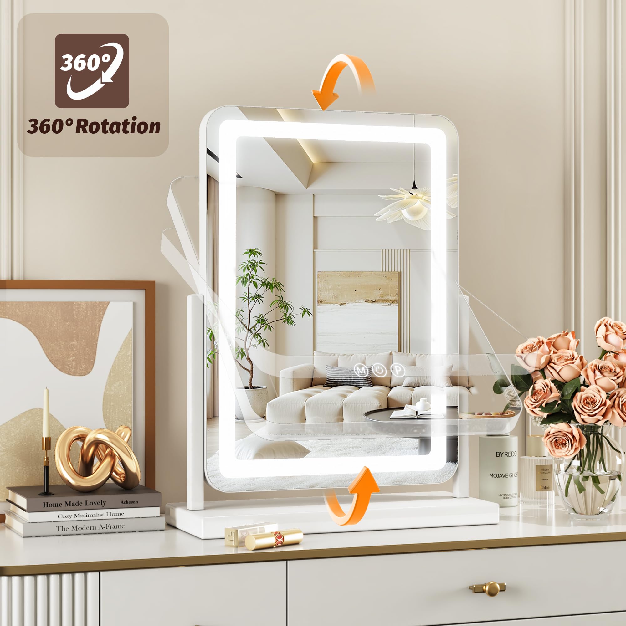 Novlux Miroir vanité idéal pour maquillage et soin du visage.