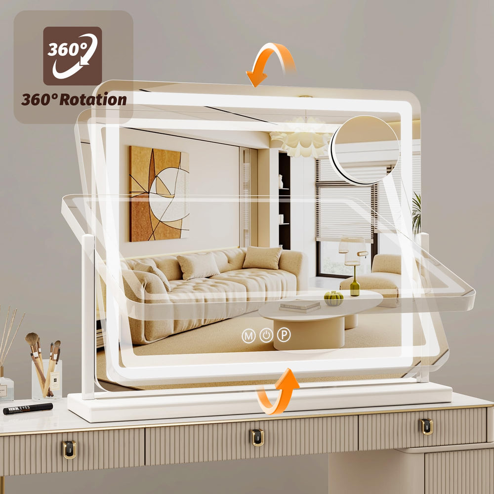 Contrôle tactile Novlux Vanity avec mémoire pour des réglages rapides.