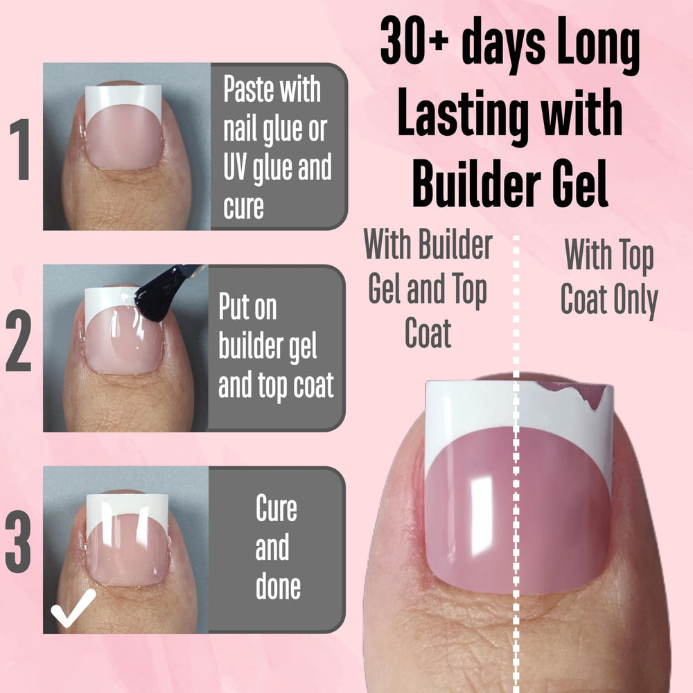 NOVO OVO étape pose gel-builder et top-coat, rendu pro