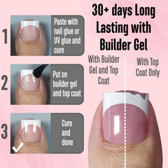 NOVO OVO étape pose gel-builder et top-coat, rendu pro