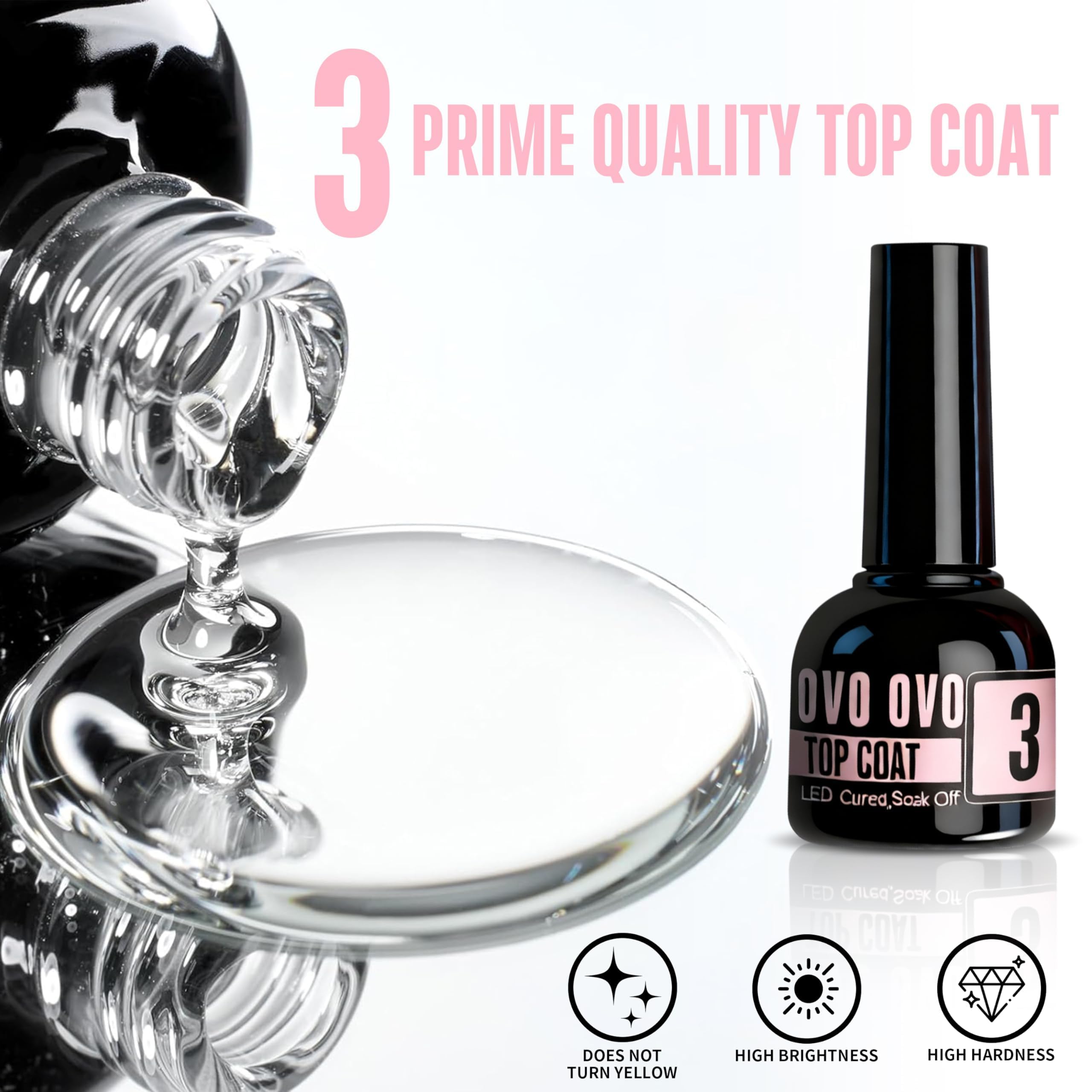 NOVO OVO kit gel hybride et vernis prolonge la tenue des ongles