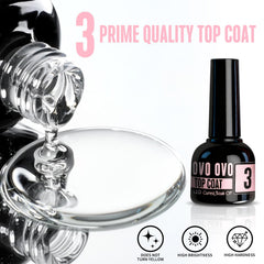 NOVO OVO kit gel hybride et vernis prolonge la tenue des ongles