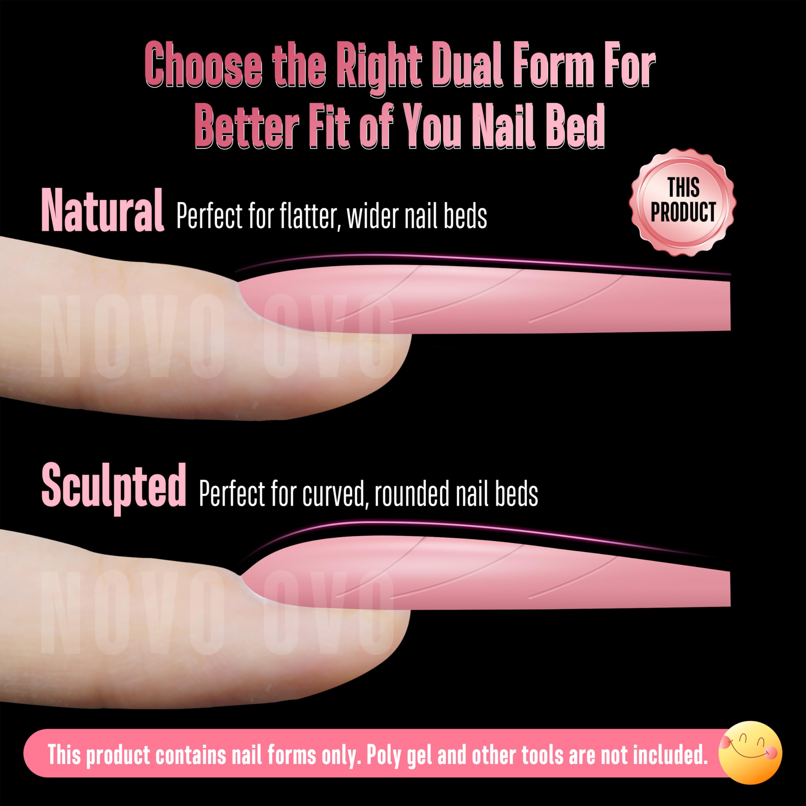 NOVO OVO ligne-verticale-reference assure placement fidèle sur chaque ongle
