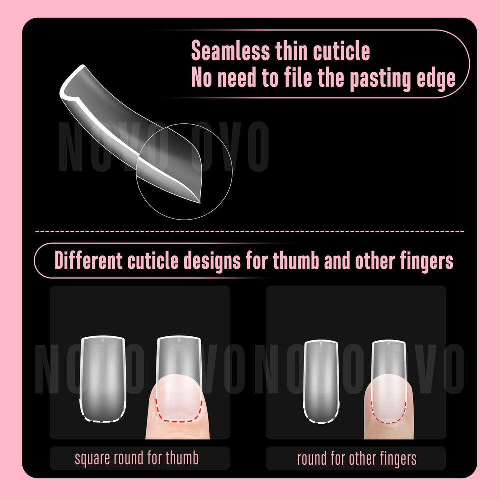 NOVO OVO medium-length curved tips for comfortable daily wear.
