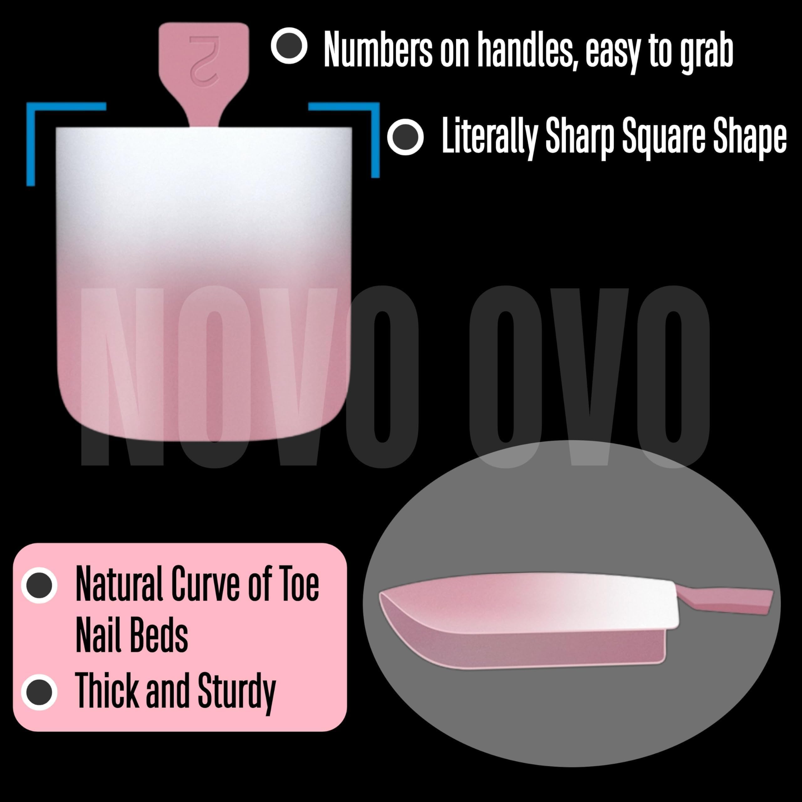 NOVO OVO Ombre pédicure: surface mate pour dessins et strass.