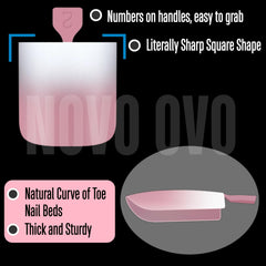 NOVO OVO Ombre pédicure: surface mate pour dessins et strass.
