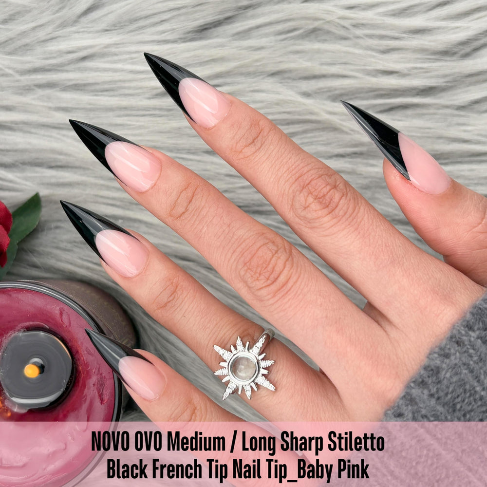 NOVO OVO ongles couverture complète rose bébé, fini transparent et durable