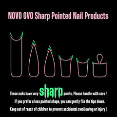 NOVO OVO franc-tip stiletto noir longueur moyenne, design net et polyvalent