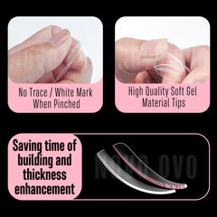 NOVO OVO ongles translucides épais idéaux pour une construction durable.