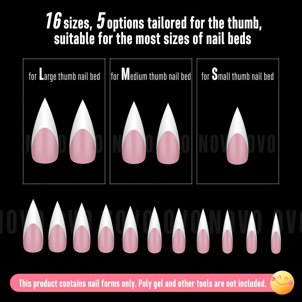 NOVO OVO ongles-tip franc stiletto Berry Pink, coques pleines pour salon et domicile.