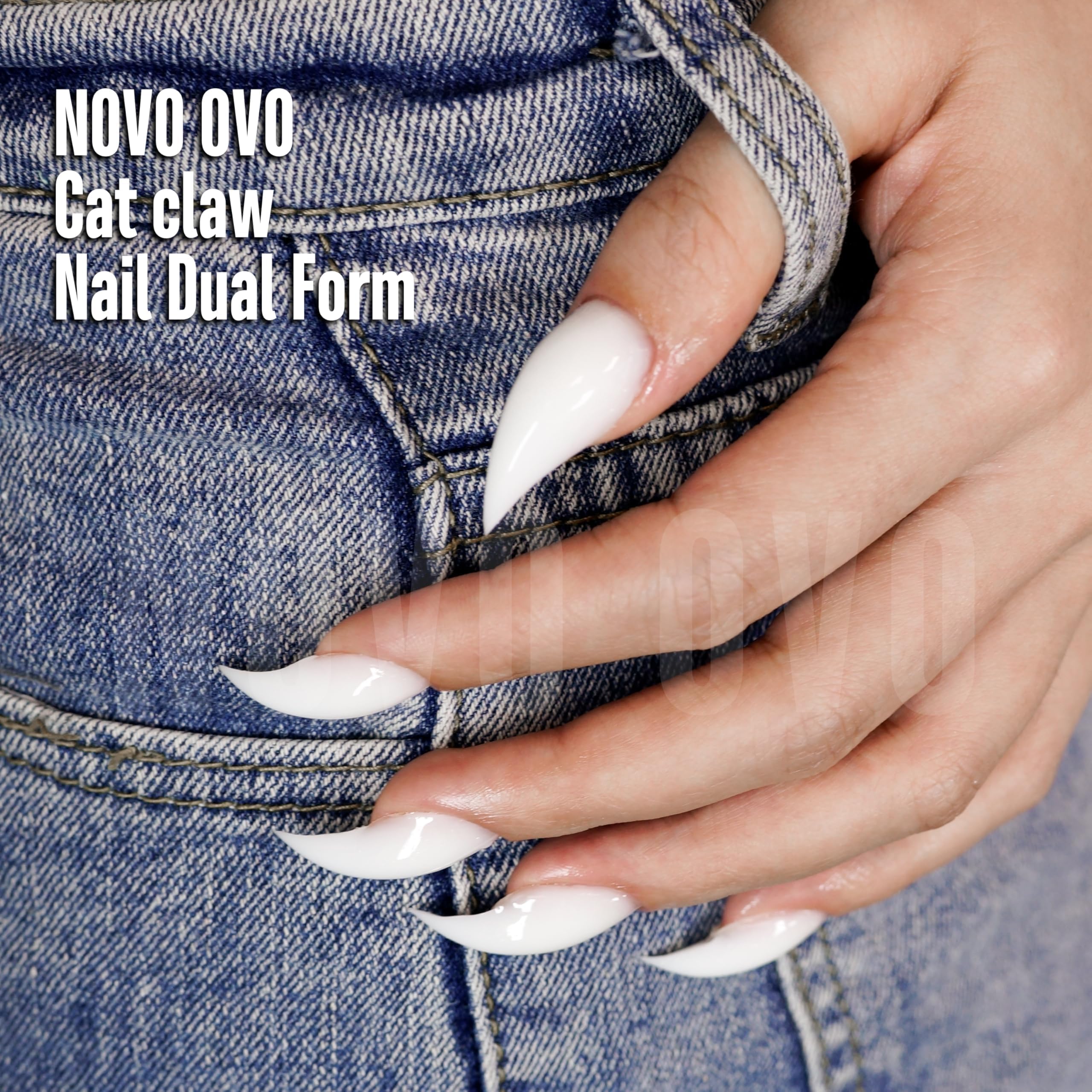 NOVO OVO Application poly gel pour extensions durables et propres.