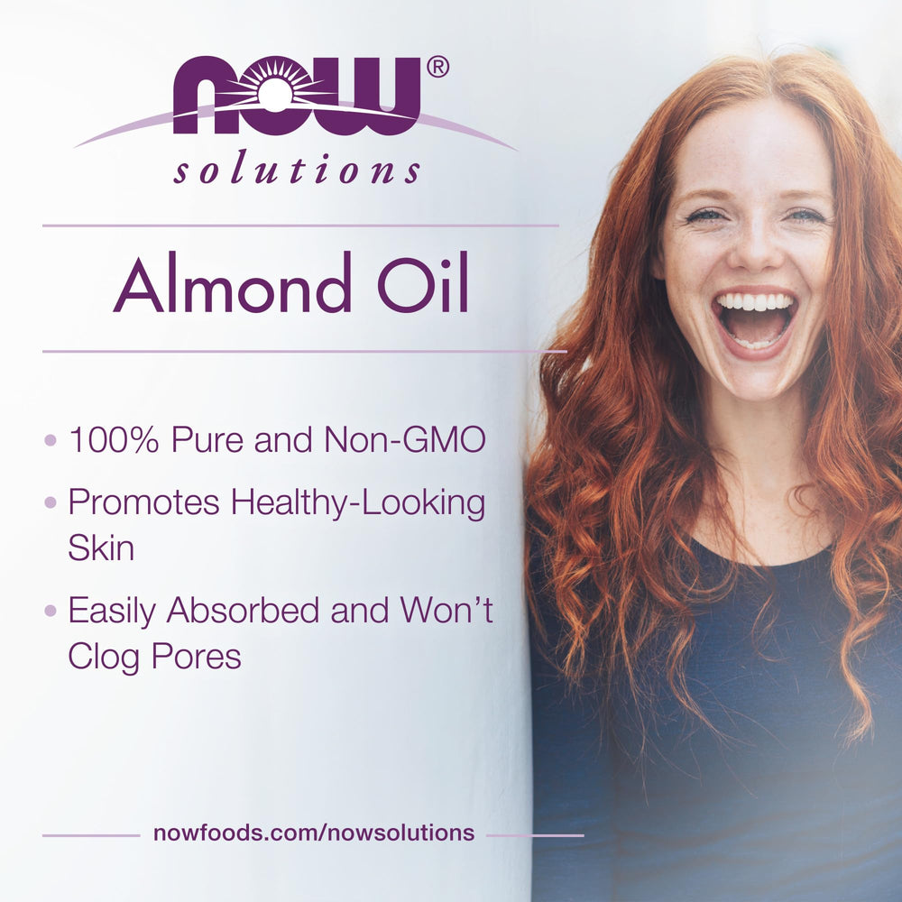 NOW Foods Solutions Huile d'amande douce – base idéale pour huiles essentielles.