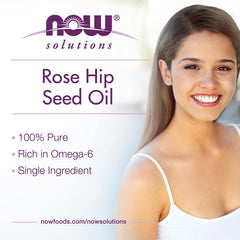 NOW Solutions huile pépins rose musquée, parfum naturel et usage quotidien.