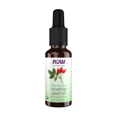 NOW Solutions huile rose musquée en flacon pipette pour soin du visage.