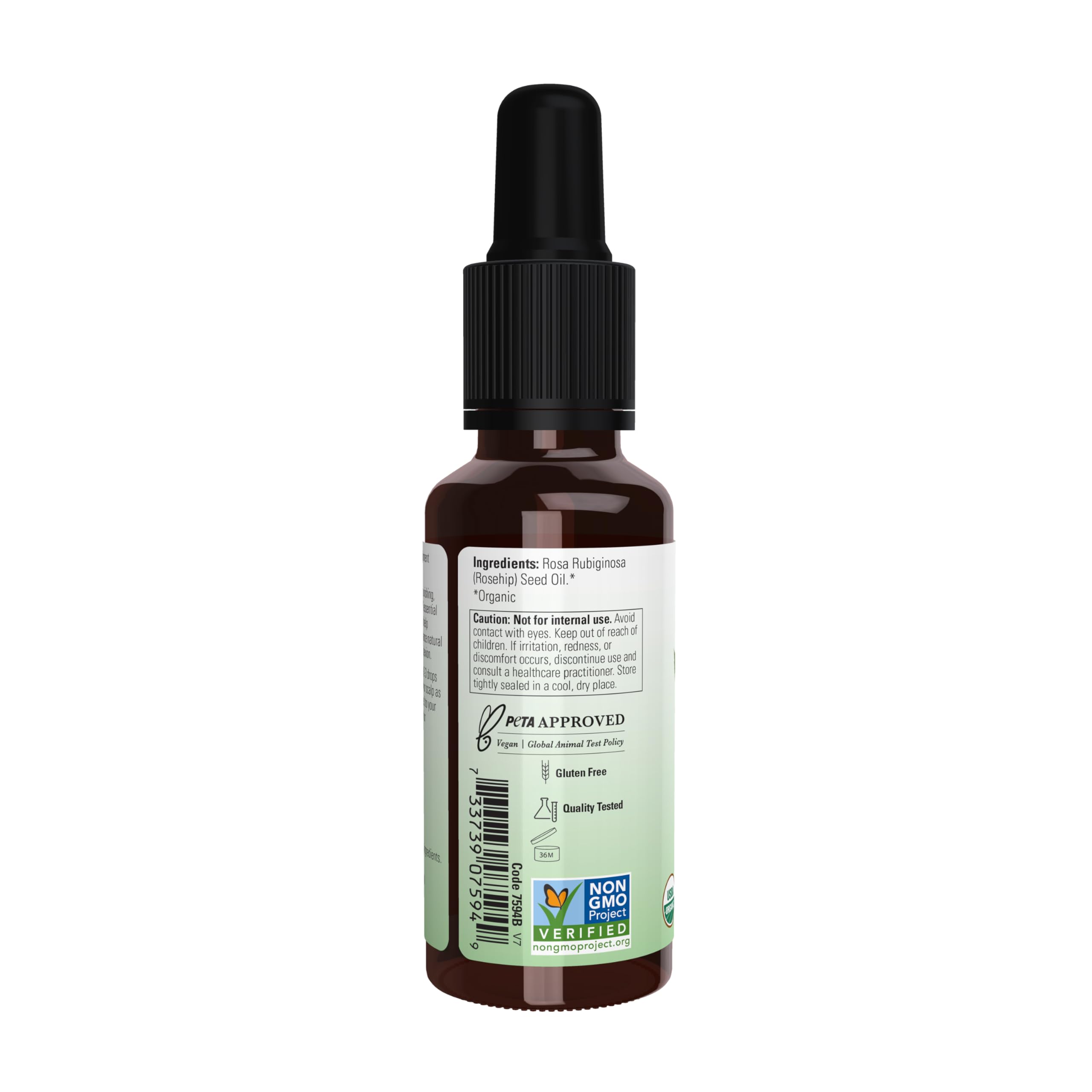 Qualité biologique NOW Solutions huile rose musquée certifiée biologique.
