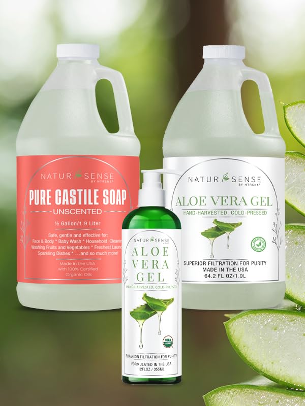 NTRSNS NaturSense Aloe Vera, soin diy peau et corps pour routines maison.