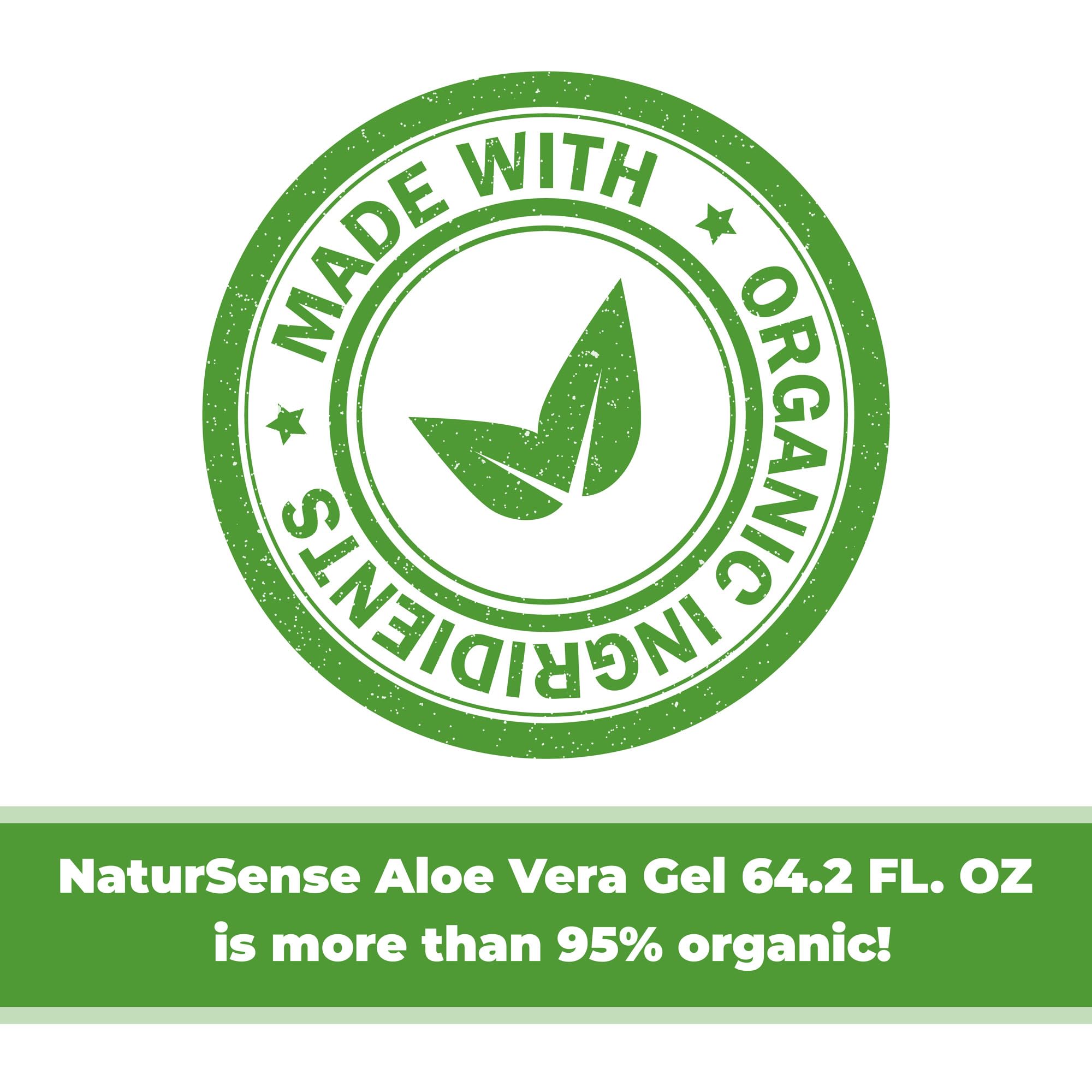 NTRSNS NaturSense Aloe Vera, texture soyeuse pour peau et cheveux sans résidu collant.