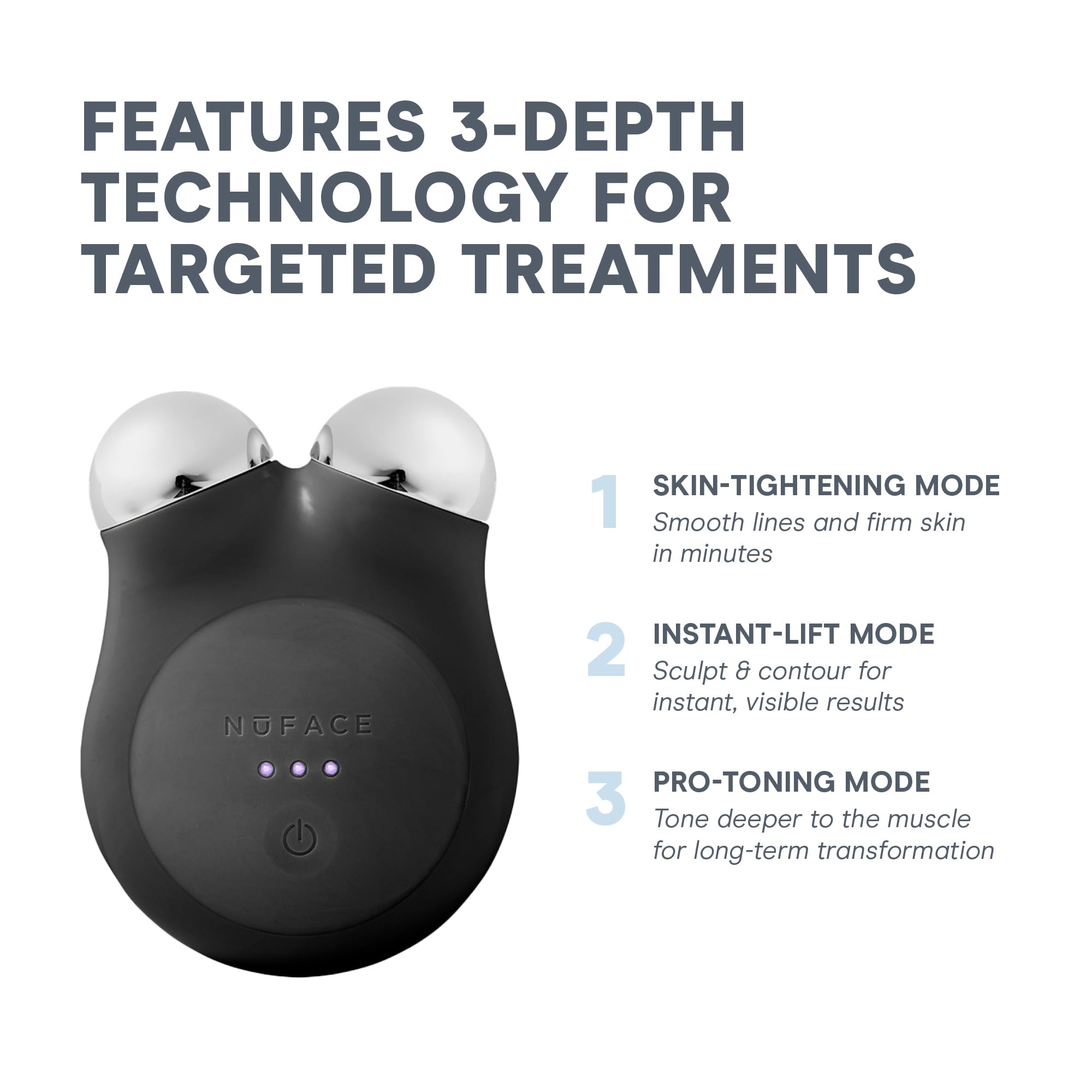NuFACE MINI+ activateur IonPlex améliore la conduction pour des résultats visibles.