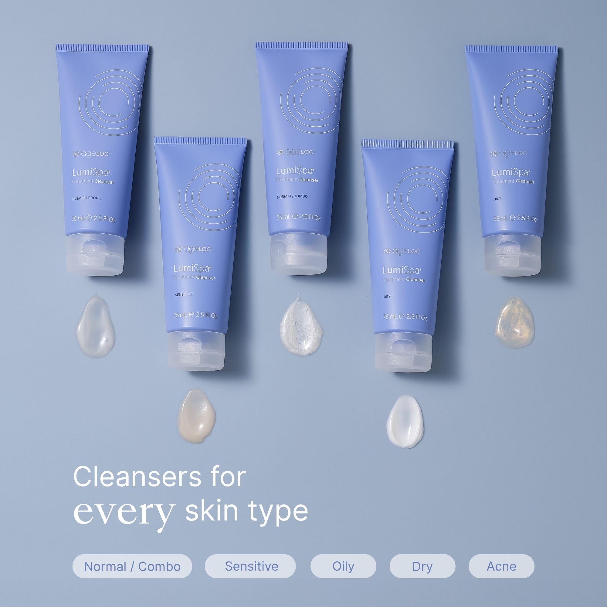 Visuel montrant la douceur du nettoyant LumiSpa sur la peau.