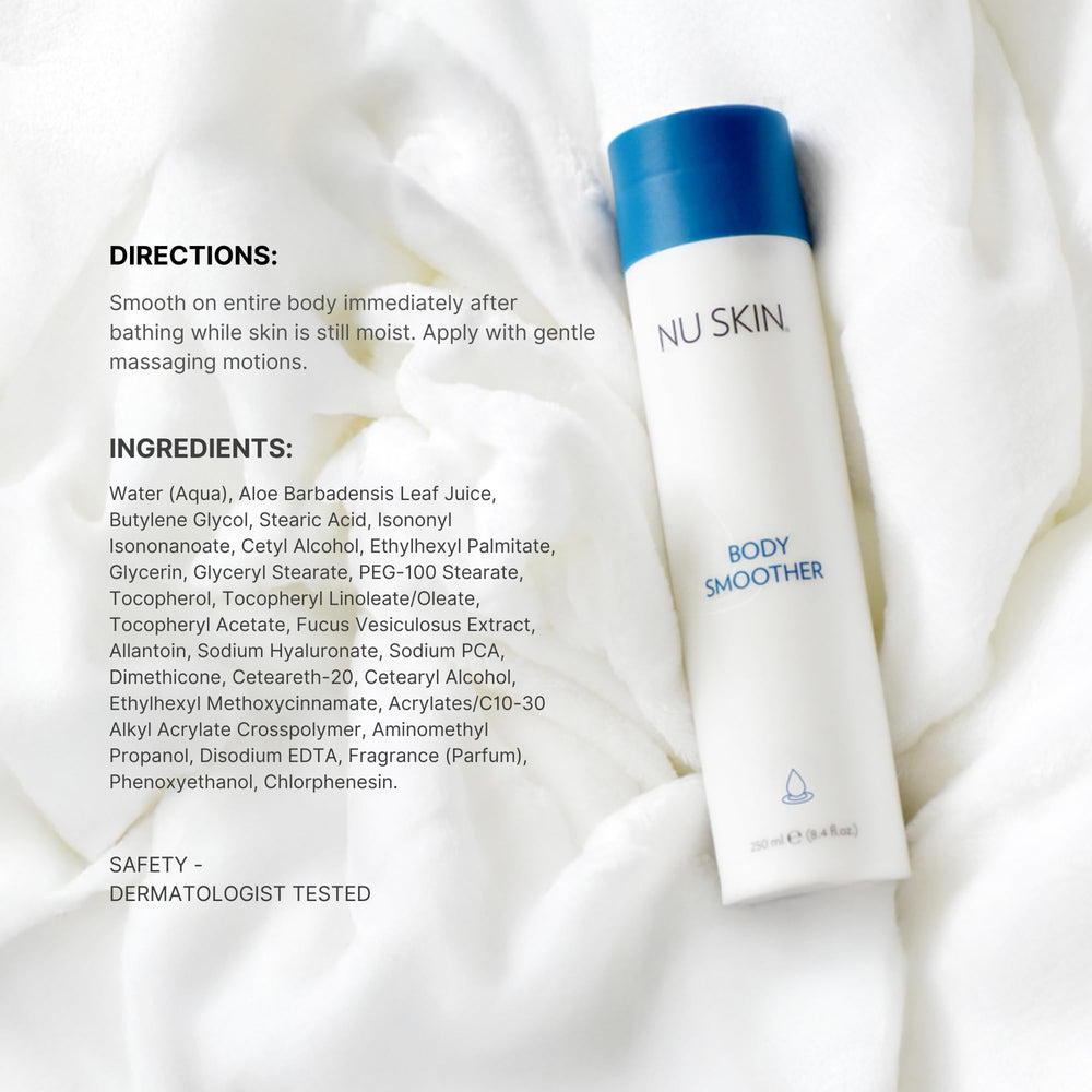 Nu Skin Body Smoother, emballage compact et pratique.