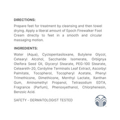 Nu Skin Epoch Firewalker, application-crème-pieds, massage apaisant pour réveiller les pieds.