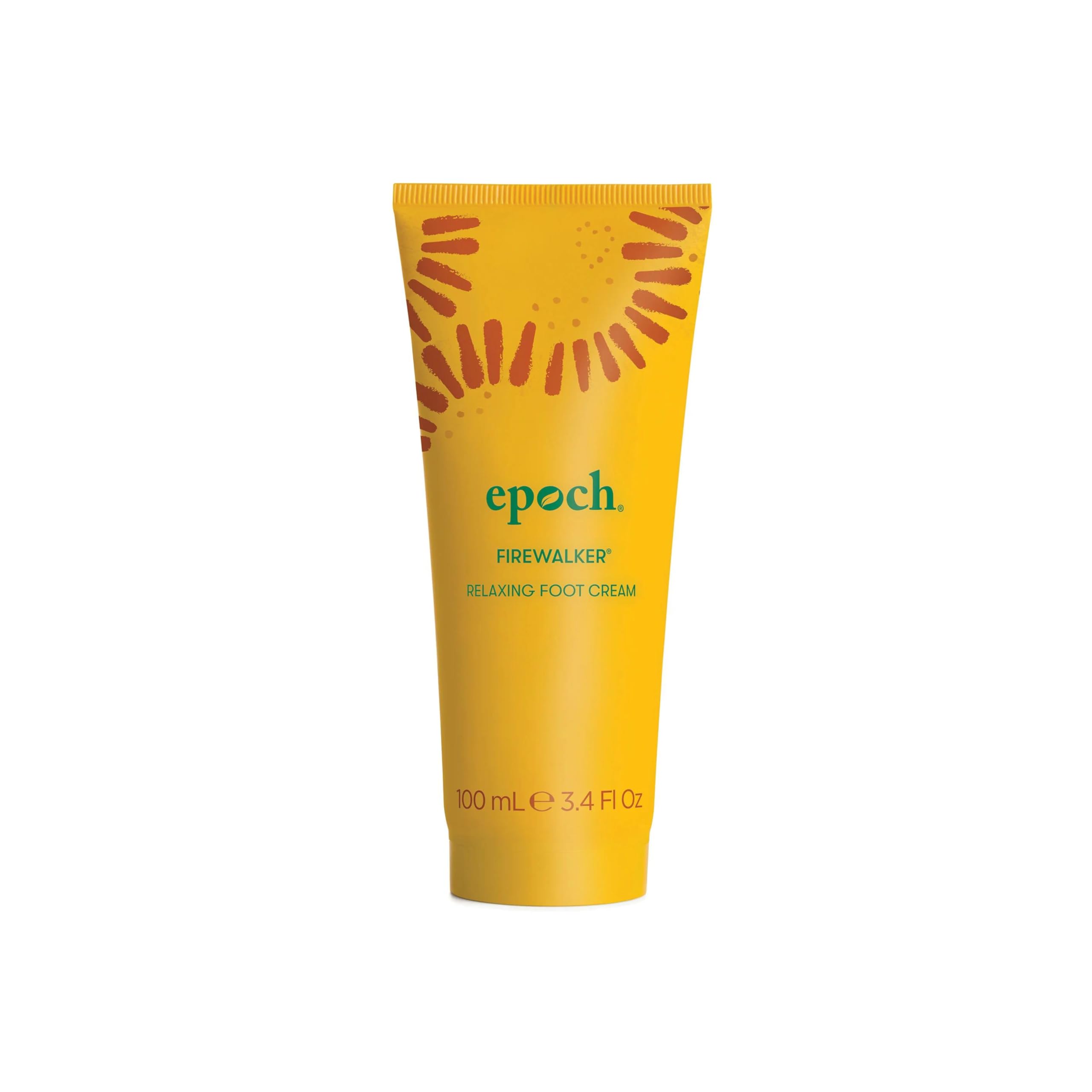 Nu Skin Epoch Firewalker, bouteille crème-pieds, apaise les pieds fatigués après une longue journée.