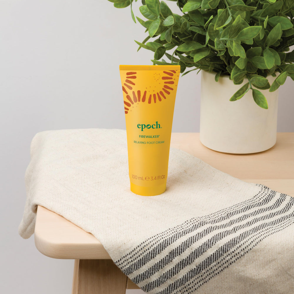 Nu Skin Epoch Firewalker, creme-pieds-portable, idéal à emporter pour prendre soin de soi en déplacement.