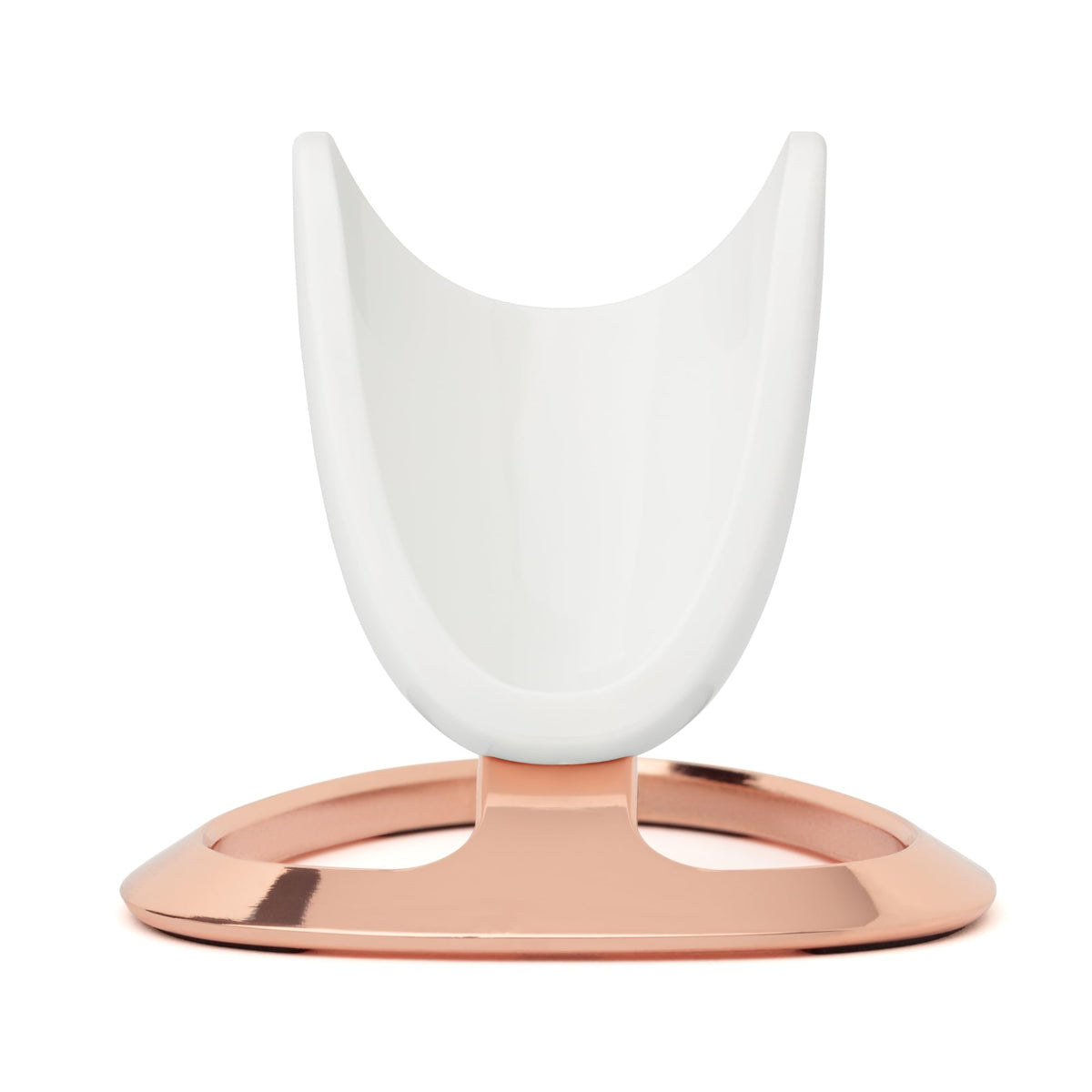 Nu Skin LumiSpa iO Stand – finition rose doré, pour afficher élégamment l'appareil sur le comptoir.