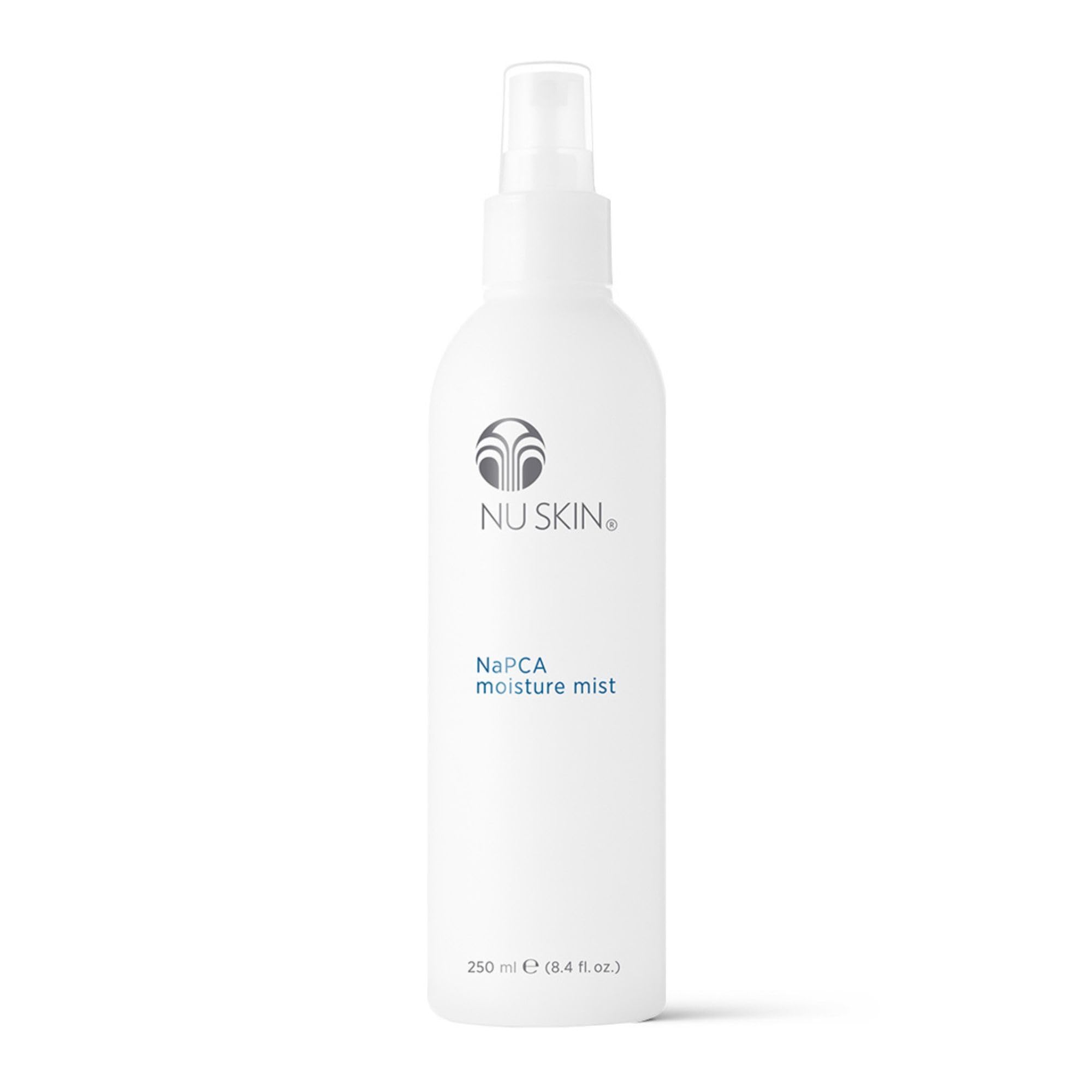 Nu Skin NaPCA Moisture Mist – bouteille rafraîchissante pour l'hydratation du visage.