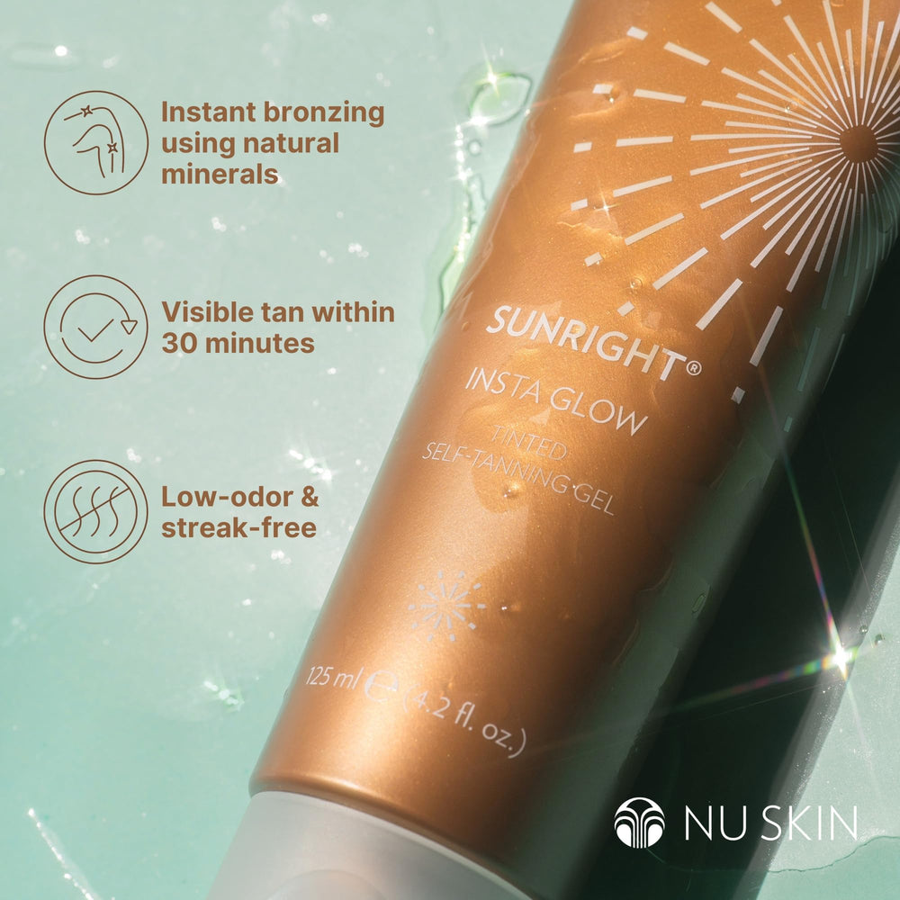 Application facile et usage quotidien avec Sunright Insta Glow Gel.