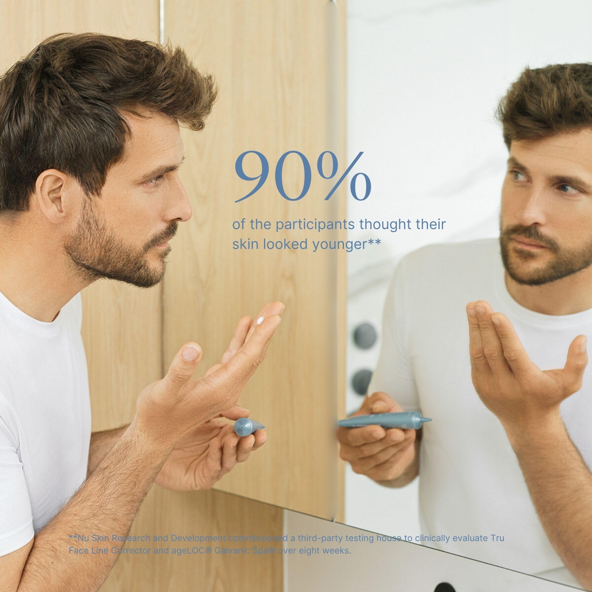 Rides du front visiblement atténuées par l’application Tru Face Ligne Correcteur