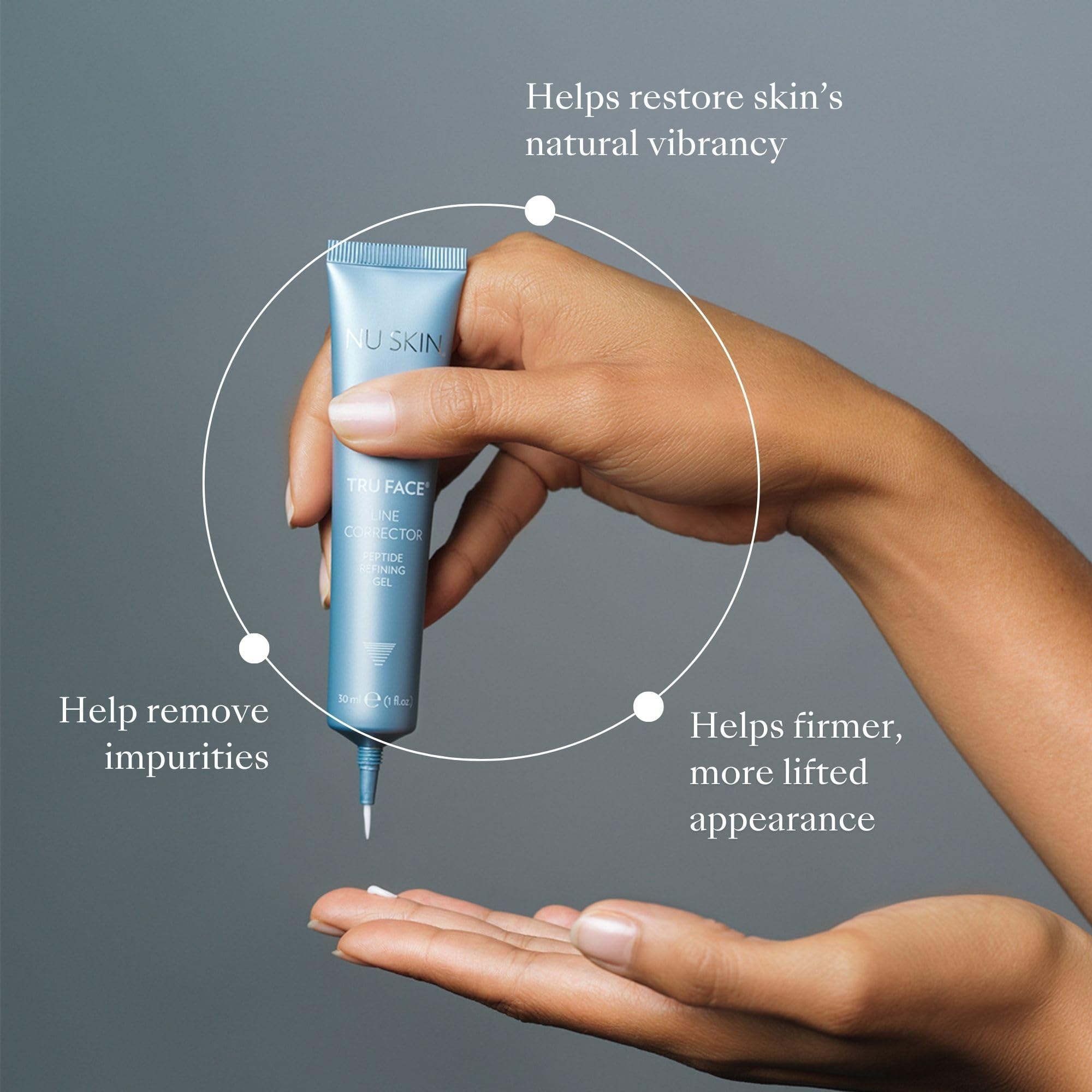 Ciblage des rides autour de la bouche avec Tru Face Ligne Correcteur