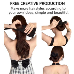 Nuaiute outil chignon montre un chignon ballerine pour une tenue chic.